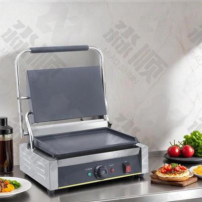 商用摆摊电热压板扒炉子全平全坑跨境铁板烧机帕尼尼机三明治烤炉