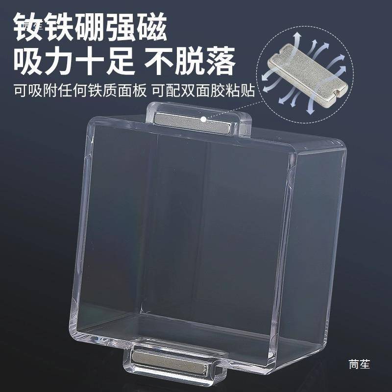 强磁铁急停按钮保护罩 透明壳带吸铁石配电箱防误操作透明壳