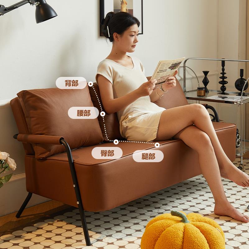 单人布艺沙发客厅2025新款出租房小户型豆腐块直排科技布小沙郑之