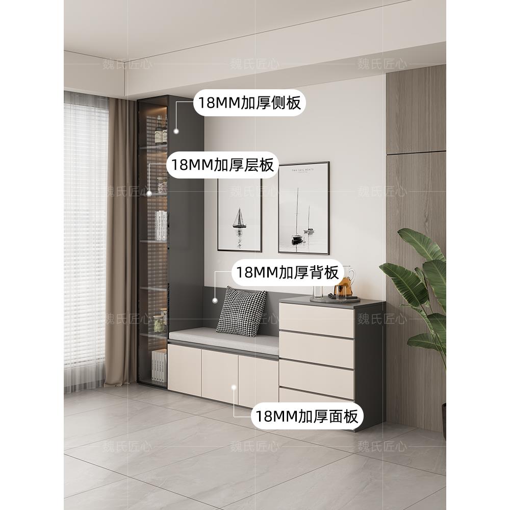 A0L酒卡座餐边柜一柜餐厅体客厅家用柜储物柜实木定制吧A23L13台