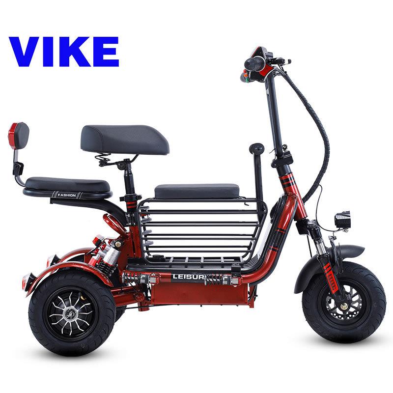 跨境接亲座子小型电ALD-SL01动三轮车迷你孩代子步车折叠双人三人