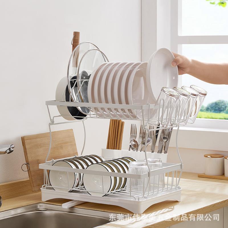 日式碗架厨房沥水置物架家用台面放碗盘碗碟碗筷水槽洗晾收纳架盒