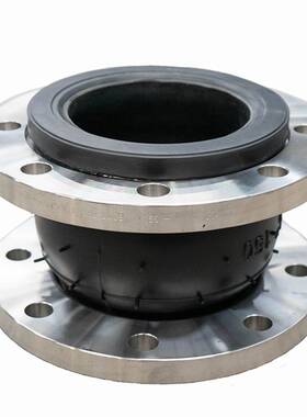 翻边单球体橡胶接头RF单波丁基橡胶耐磨PN16带限位杆DN3400大口径