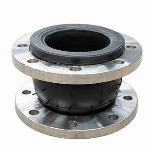 翻边单球体橡胶接头RF单波丁基橡胶耐磨PN16带限位杆DN3400大口径