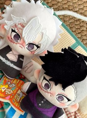 鬼灭之刃无限城篇棉花娃娃10cm不死川实弥和不死川玄弥属性公仔