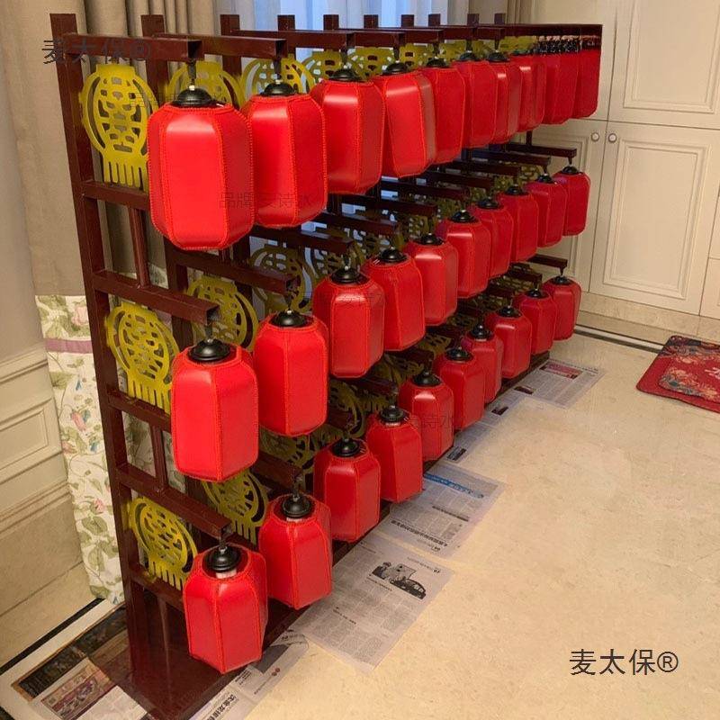 路引灯笼中国风婚庆道具汉唐仿古宫灯新中式婚礼路引三联灯麦太保图片