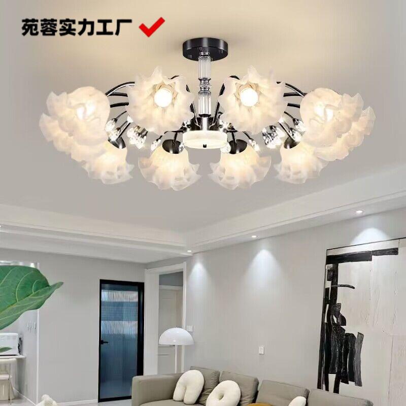 客厅吊灯现代简约卧室吸顶灯装饰led灯超亮餐厅水晶吊顶灯大厅灯