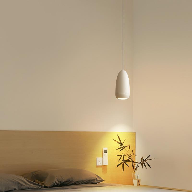 床头小吊灯可升降现代简约奶油风灯饰长线极简氛围主卧房间卧室灯