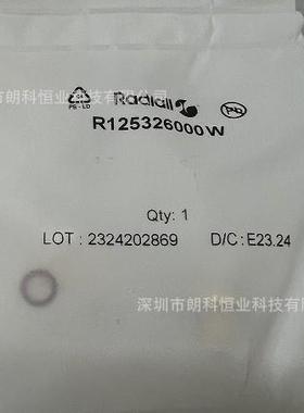R125326000WSMA连接器插孔，母形插口50欧姆接插件原装