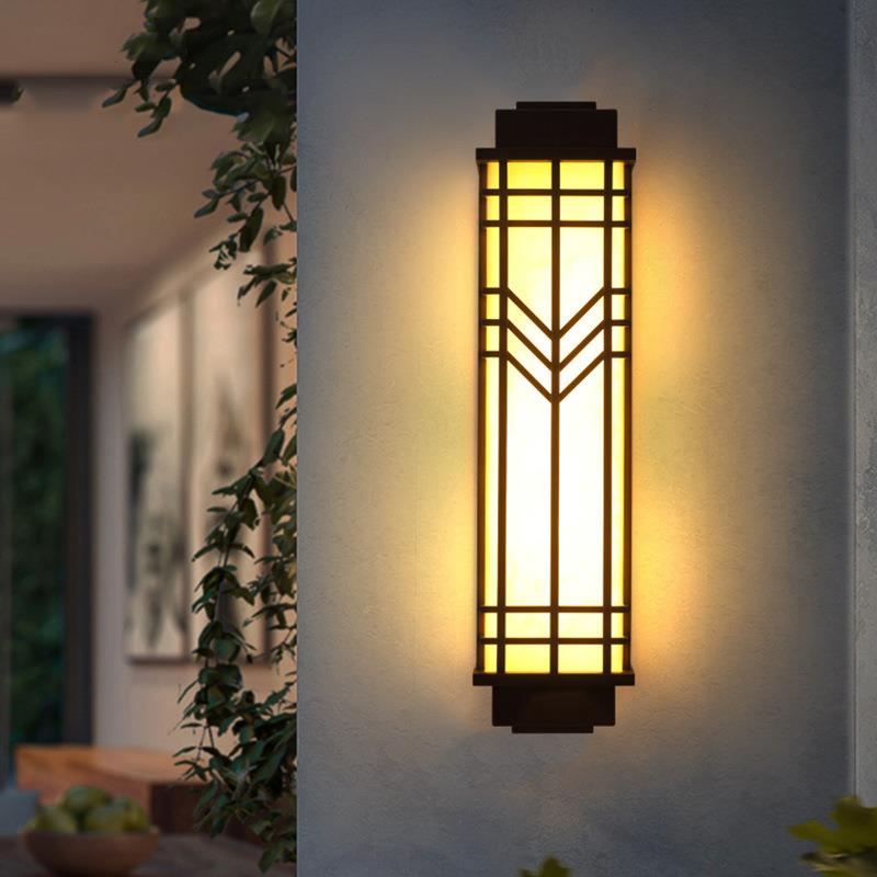 户外防水仿云石壁灯酒店别墅小区工程墙壁灯中式LED新中式庭院灯