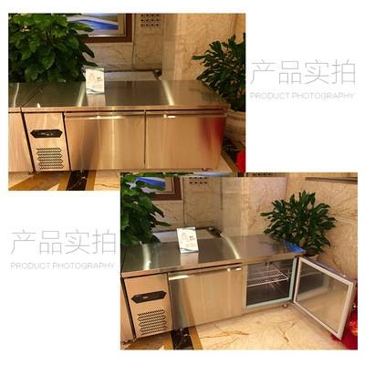 星星保鲜操作台冰箱冷藏工作台商用不锈钢风冷款格林斯达TZ400A2F