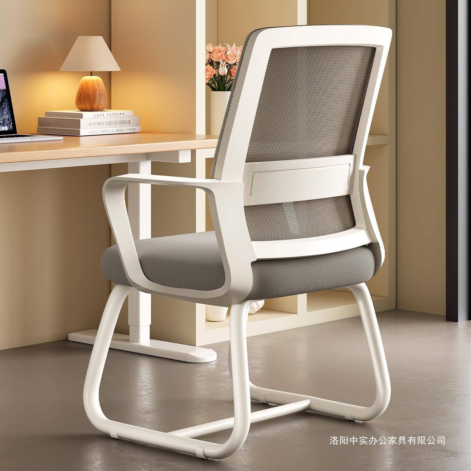 电脑椅子久坐舒服会议办公休闲座椅不带轮滑靠背椅家用舒适书桌椅