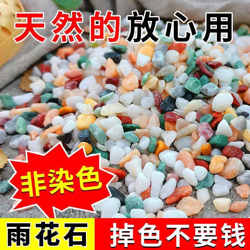 天然五彩花石白小石子多肉铺面鱼缸造景花盆花卉装饰庭院铺路装饰