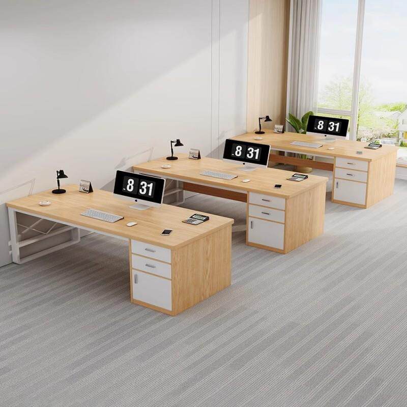 办公桌简约现代老板桌职员双人桌椅组合工位台式电脑桌学生写字桌