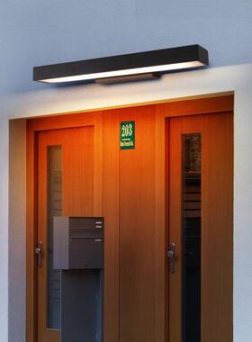 跨境厂家户外壁灯黑色LED防水灯具长方形庭院灯门牌超亮门头壁灯