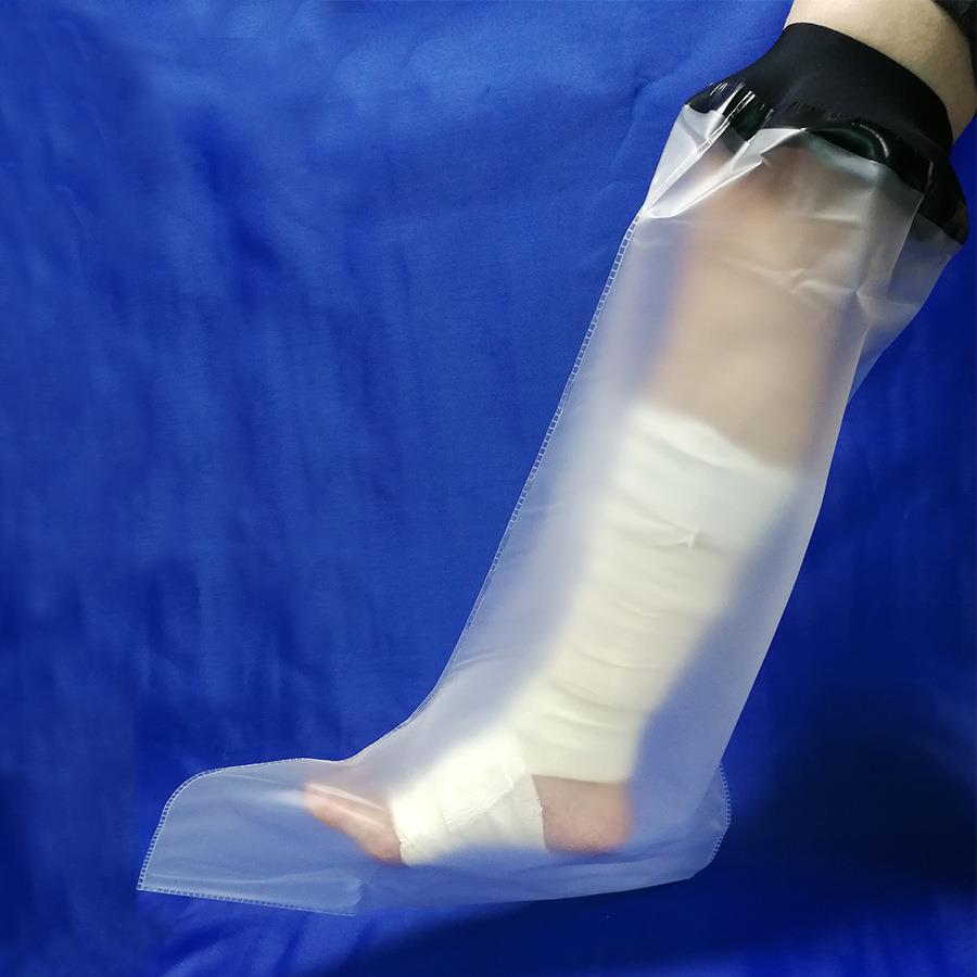 小腿受伤使用石膏敷料洗澡防水套小腿裹绷带护理套沐浴防水套
