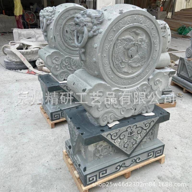 家用仿古石门墩工艺品商店石刻门鼓墩厂家酒店门鼓石图片大全