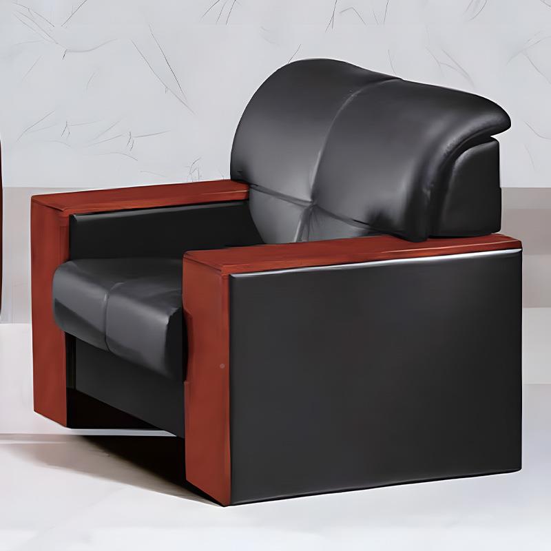 哇噢商S-857务谈办公沙室发组合简约现代皮会客区洽艺椅接待中式