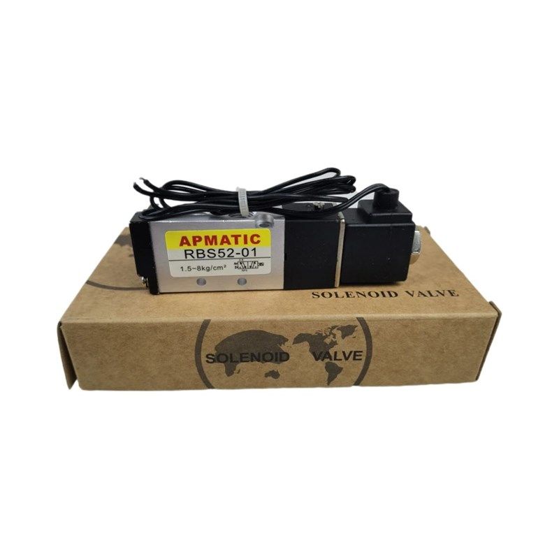 台湾新洲APMATIC气动电磁阀RBD RBS52 53-02 03 04 01电控换向阀