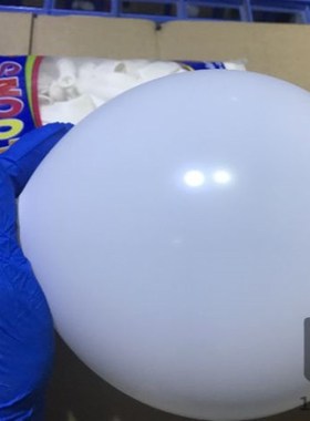 12寸实验用气球 纯白色气球加厚气球实验室用气球 收集气体100个