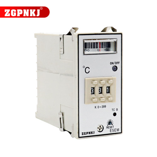 指针式温控仪温度控制器K型温控器E5EM-YR40K 0-399度