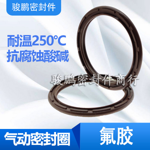 SC气缸活塞密封圈双O型APA氟胶C型圈COP32*24/40*32*3双向气封