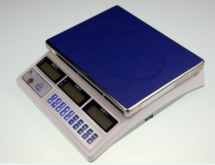 红钻电子秤10kg15kg30kg大称盘工业称计数计重电子称台秤0.1g0.5g