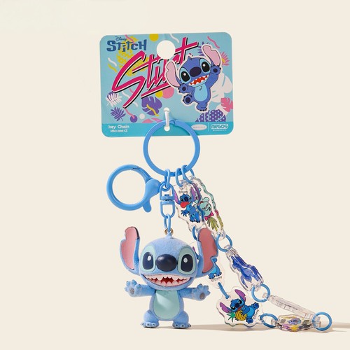 正版植绒史迪仔钥匙扣可爱史迪奇公仔情侣学生书包挂件女生小饰品