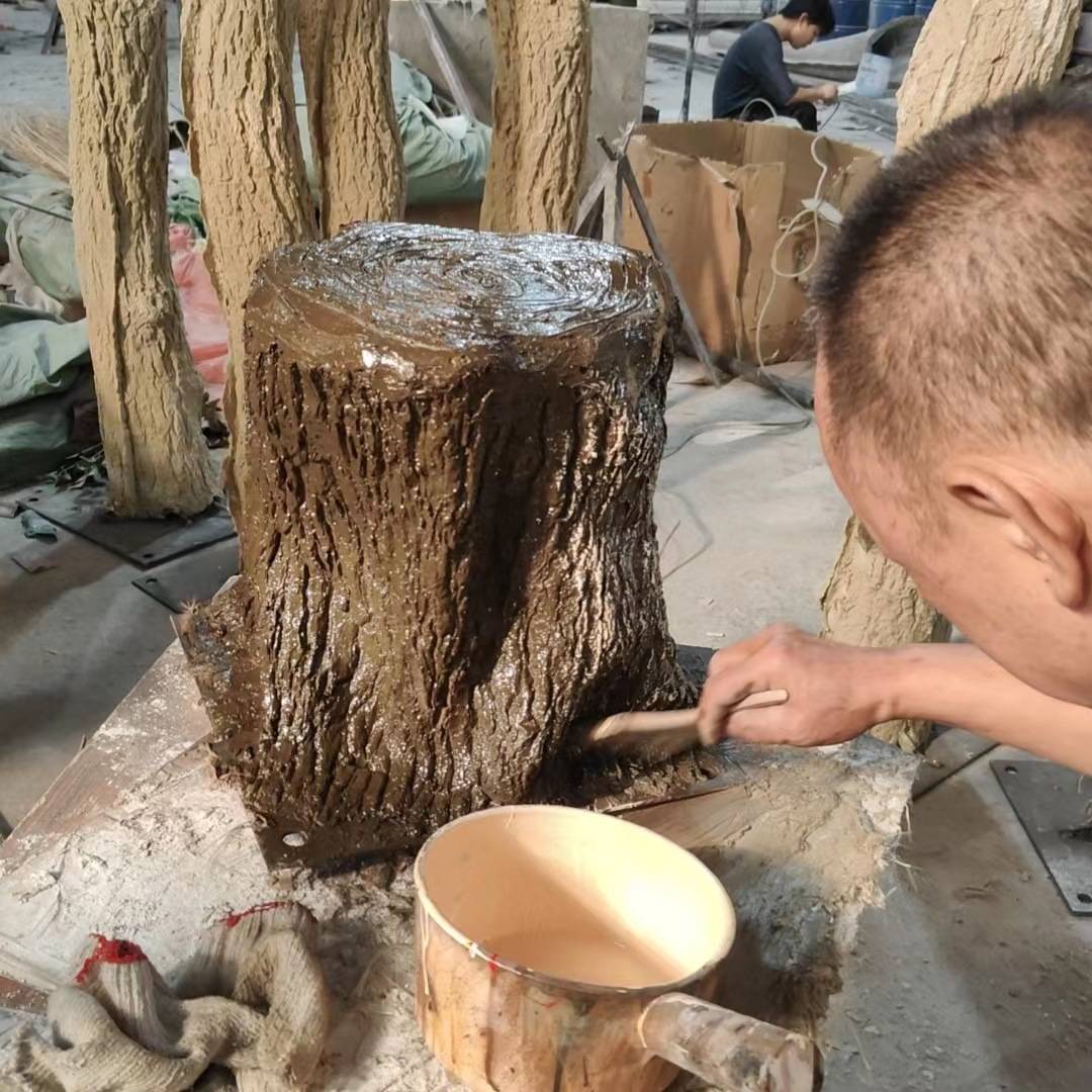 仿真树桩公园景区游乐园幼儿园绿化造景植物水泥桌木凳假树头树墩
