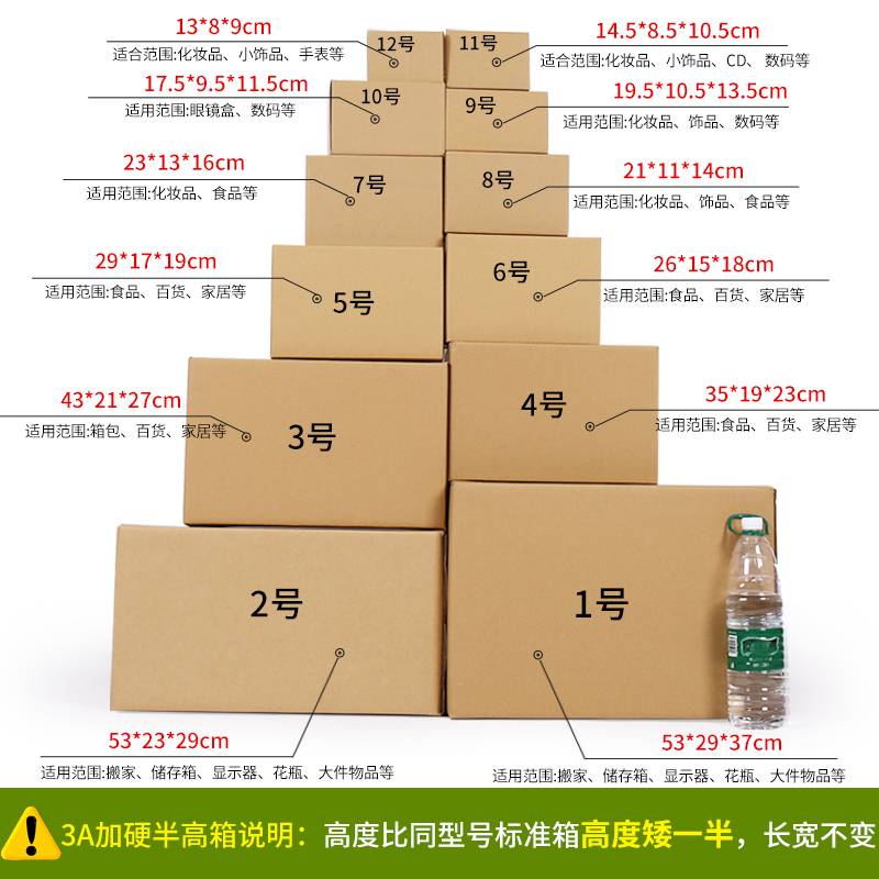 袋装纸箱快递打包箱半高邮政箱加硬大号搬家箱收纳箱子定 做瓦楞