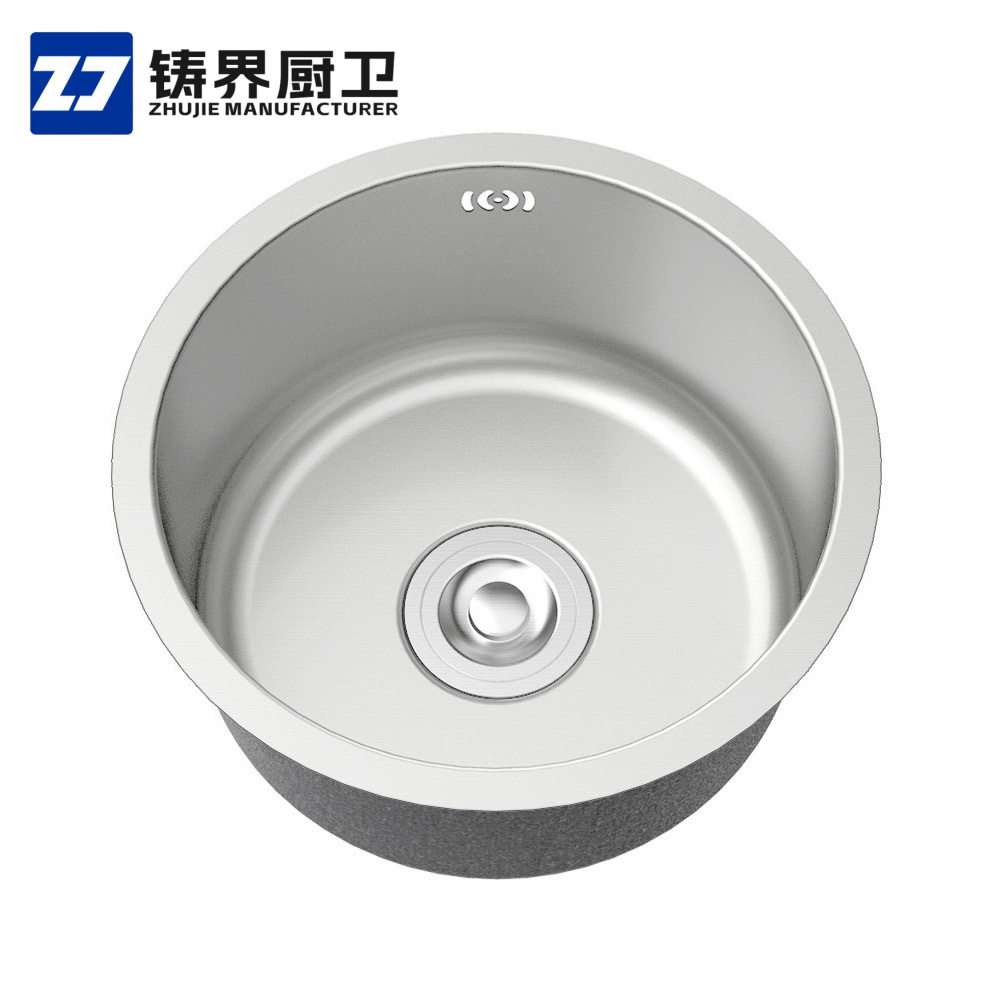 304不锈钢水槽圆形水槽圆盆圆型台下水池厨房房车台下小水槽跨境