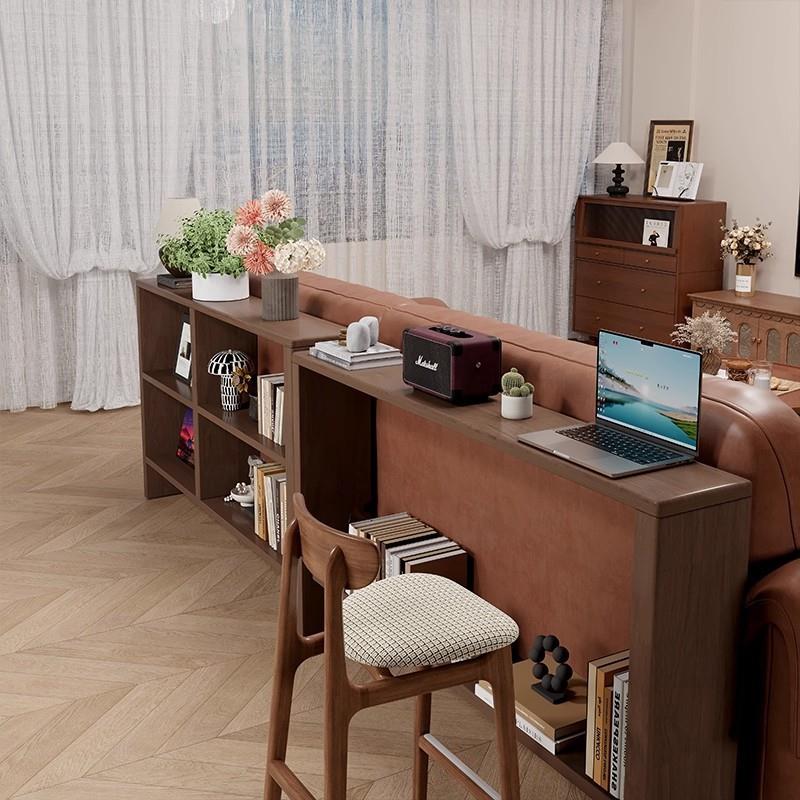 客厅实木沙发后背靠山柜长条置物架靠墙边门后窄边柜子吧台夹缝桌