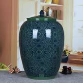 陶瓷米缸桶储米箱家用20斤50斤100斤装 带盖面粉密封储物罐防潮虫