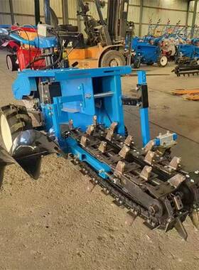 手扶式链条开沟机小型果园施肥开渠设备开槽速度快一次成型