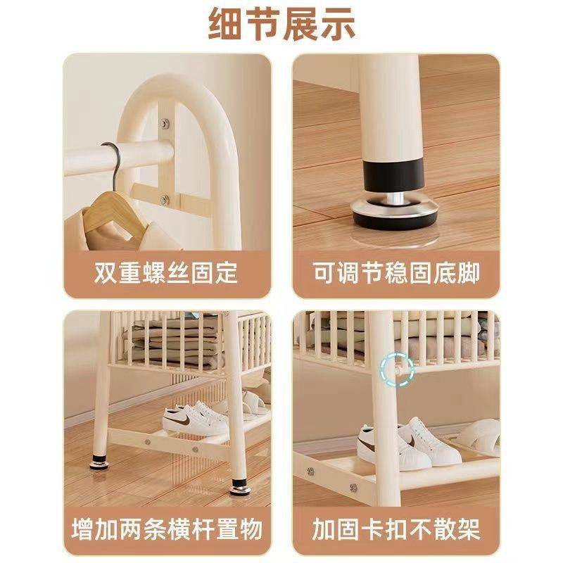 衣架落地立式家用卧室内挂衣服架子宿舍特厚加高衣帽架阳台晒衣杆