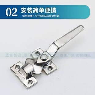 304不锈钢旋转紧迫式密封涂装设备把手冷库拉手电柜机械门提手