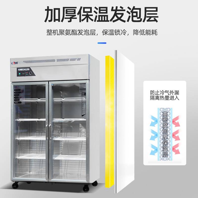 啤酒展示柜 冷藏柜保鲜柜商用立式双开门饮料柜超市 冷藏立式冰柜