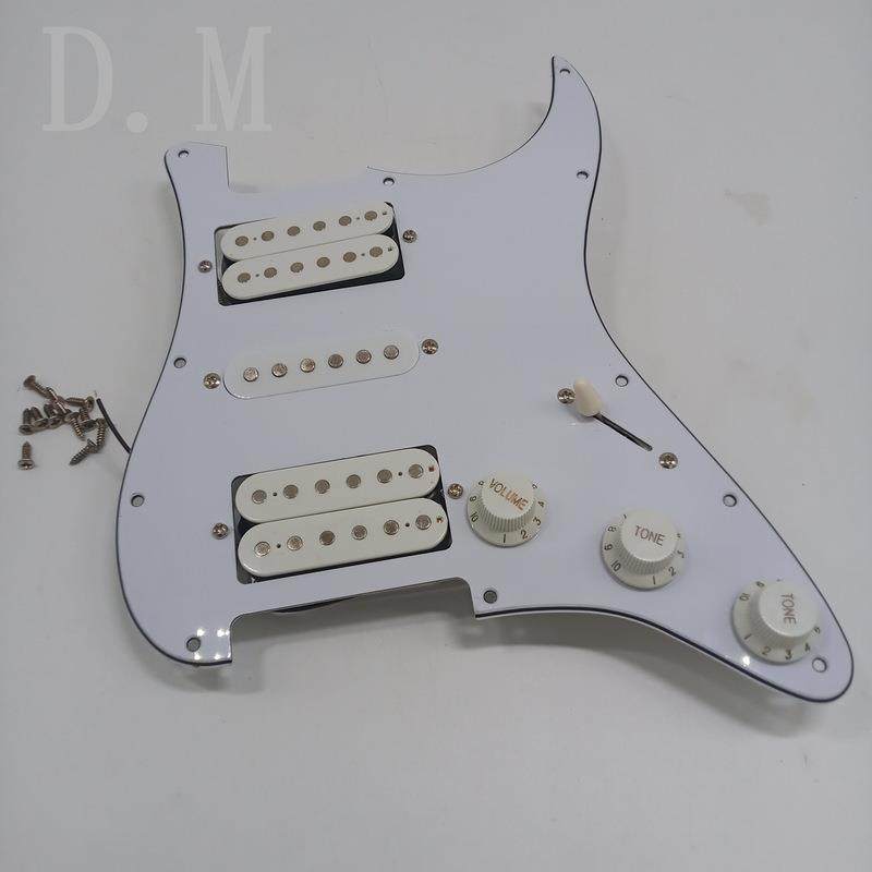 电吉他配件STSQ双单双面板带拾音器线路总成HSH面板全套白