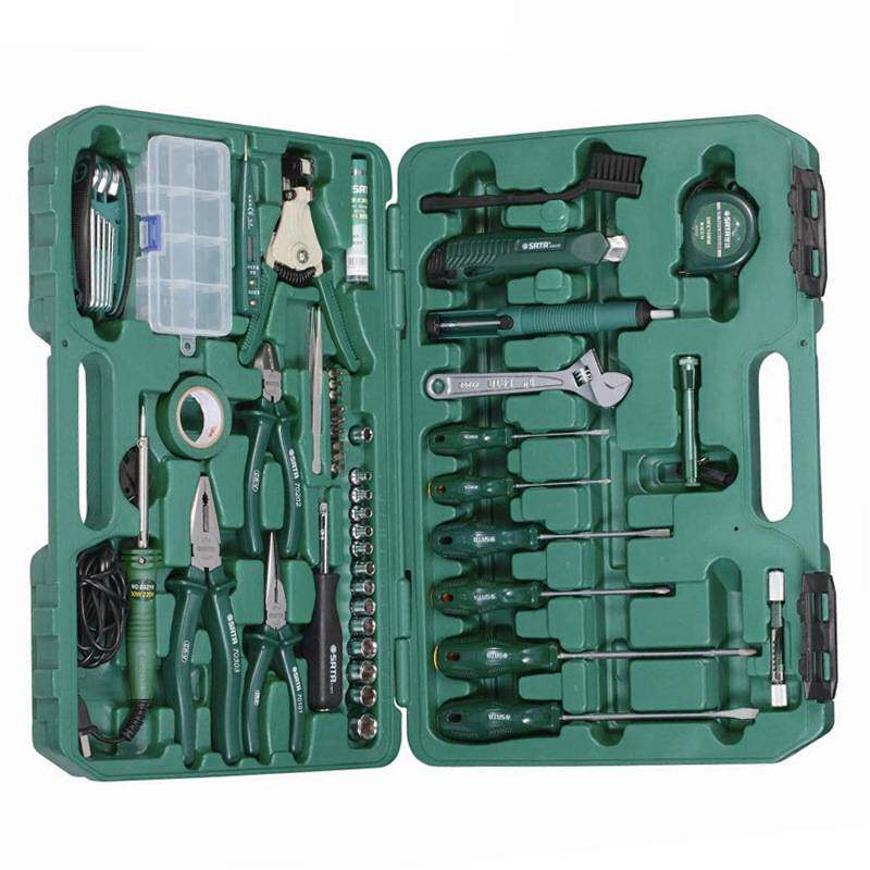 世达09536组合工具套装61件电讯工具家用电工多功能维修工具箱