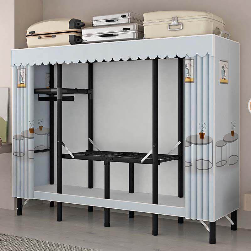免安装衣柜家用卧室折叠衣柜加厚出租房用全钢架简易衣柜结实耐用