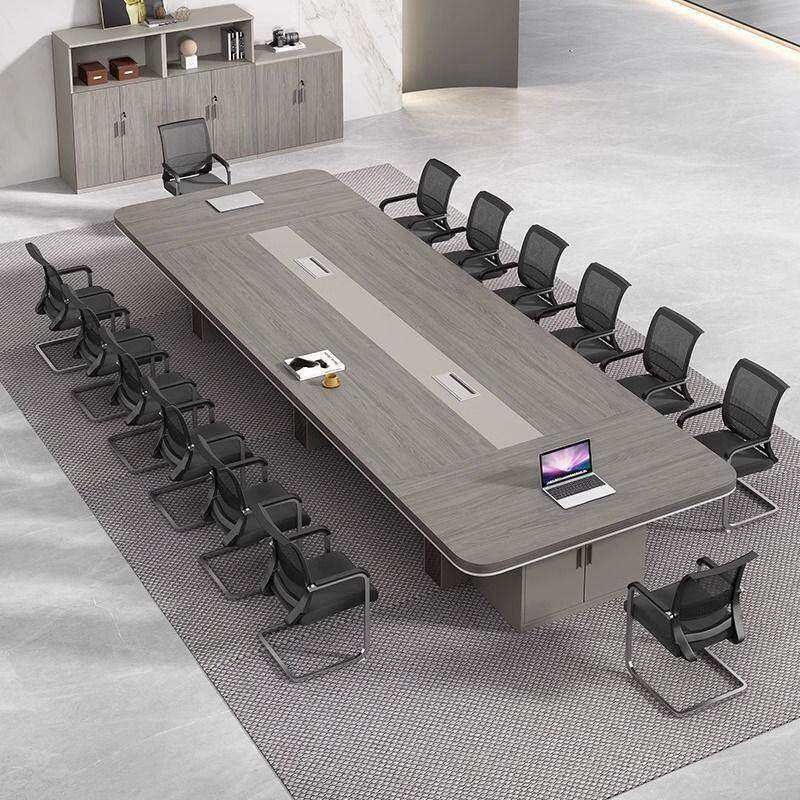 现代办公家具办公桌板式长方形大型会议桌长桌洽谈桌椅组合大尺寸