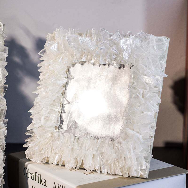 简约创意天然石材相框轻奢客厅卧室照片摆饰相框样板房软装饰品