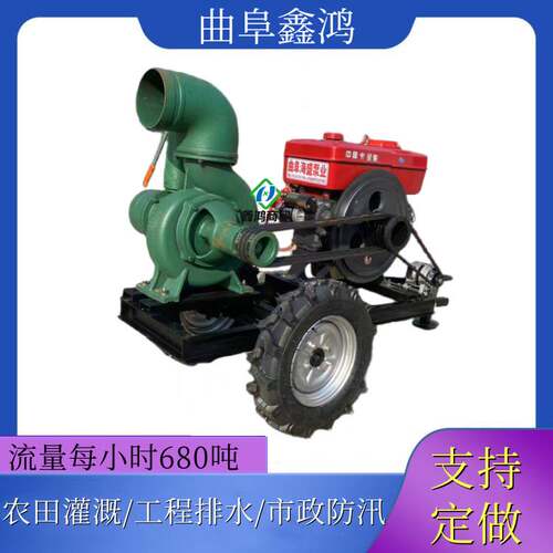 18千瓦电机带大8寸离心泵 一家启动好操作  水利工程倒水抽水泵