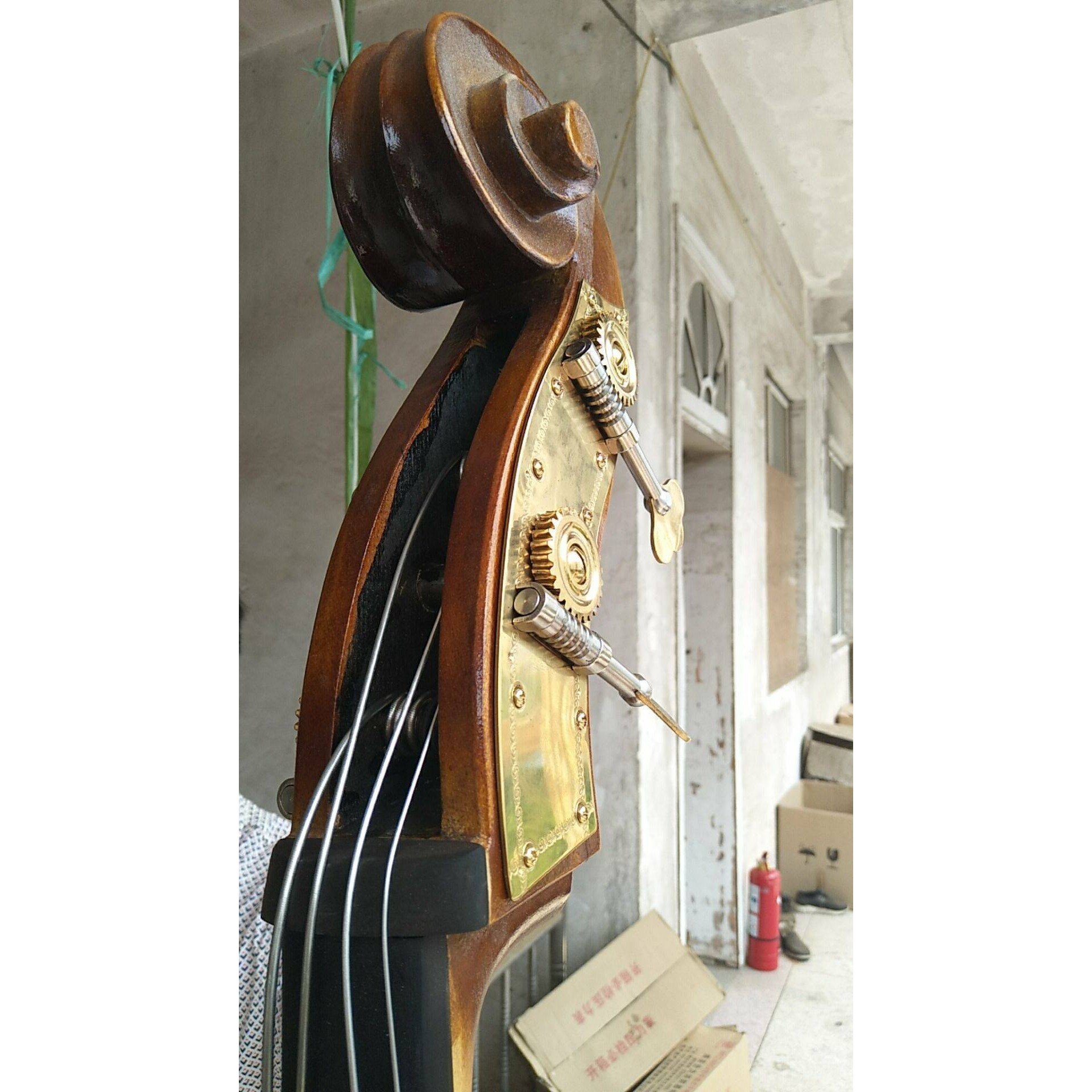 通灵 手工制作实木低音大提琴 贝司 倍大提琴 厂家 手工油漆