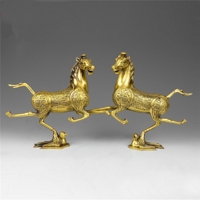 黄铜马家居工艺礼品s黄铜生肖摆件中仿古金属工艺品
