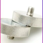 强吸力32KG 外圆网格滚花 传感器快拆强力磁吸盘 螺纹强磁D35