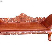 贵妃床刺猬紫檀中式 红木贵妃椅凉床贵妃榻 仿古美人榻