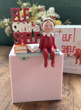 （包邮）出口单 原包装红色可爱字母小精灵树脂玩偶摆件挂件