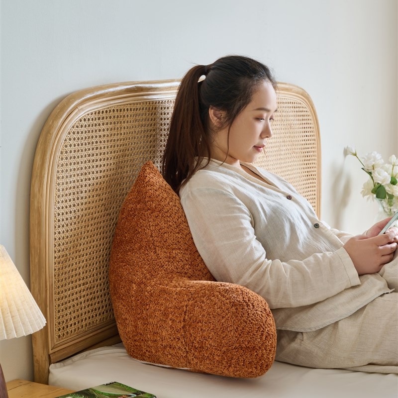 舒眠物语新d款牛角沙发靠枕床头靠垫榻榻米软包大靠背护腰可拆洗