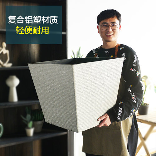 正方形花盆超大号室内阳台盆栽户外庭院加厚树脂龟背竹散尾葵花盆